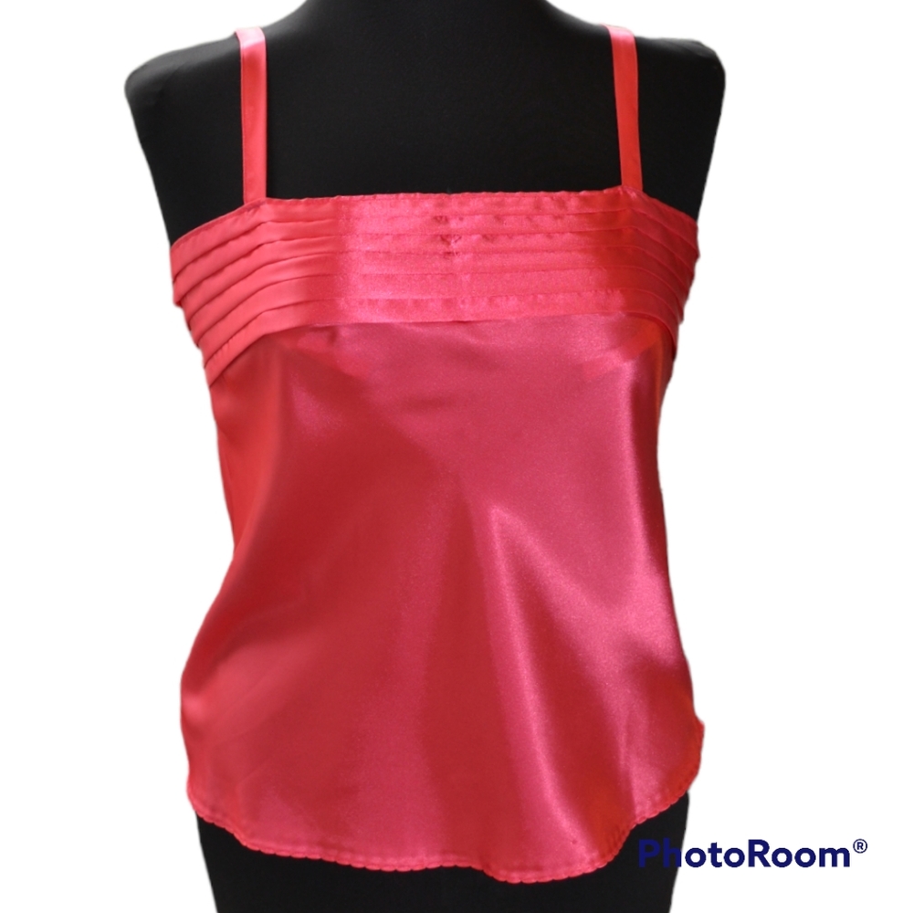 Vintage Satin Polyester Bold Pink Camisole by Chic h.i.s.